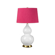 Lampada da tavolo Isla ceramica bianca paralume rosa E27 Elstead
