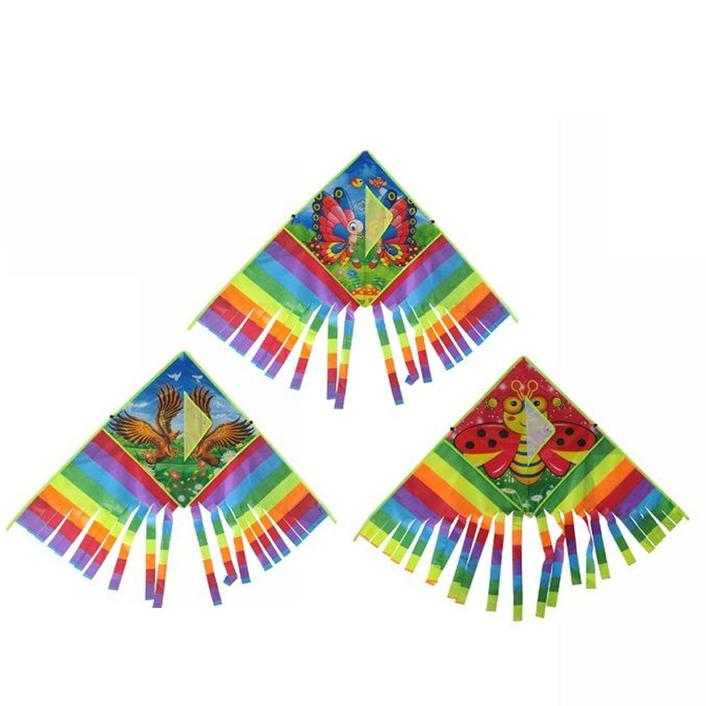 Trade Shop - Aquilone Arcobaleno Gioco Esterno Spiaggia Facile Da Pilotare Vari Colori 110x90 -