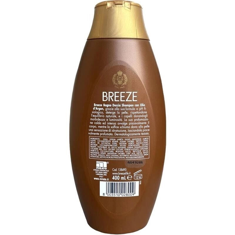 BREEZE DOCCIA SHAMPOO & BAGNOSCHIUMA  400ML PROFUMAZIONE ARGAN