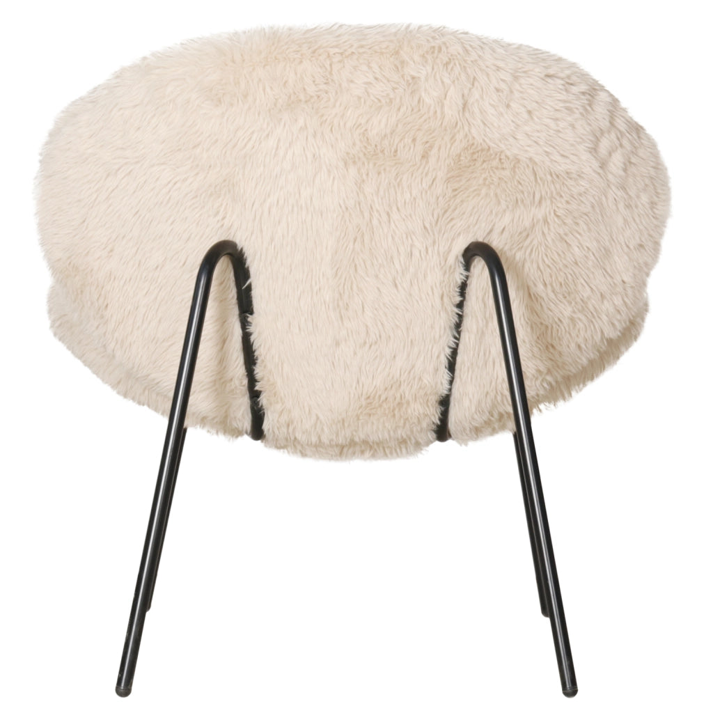 Poltrona SACHA in pelliccia sintetica beige