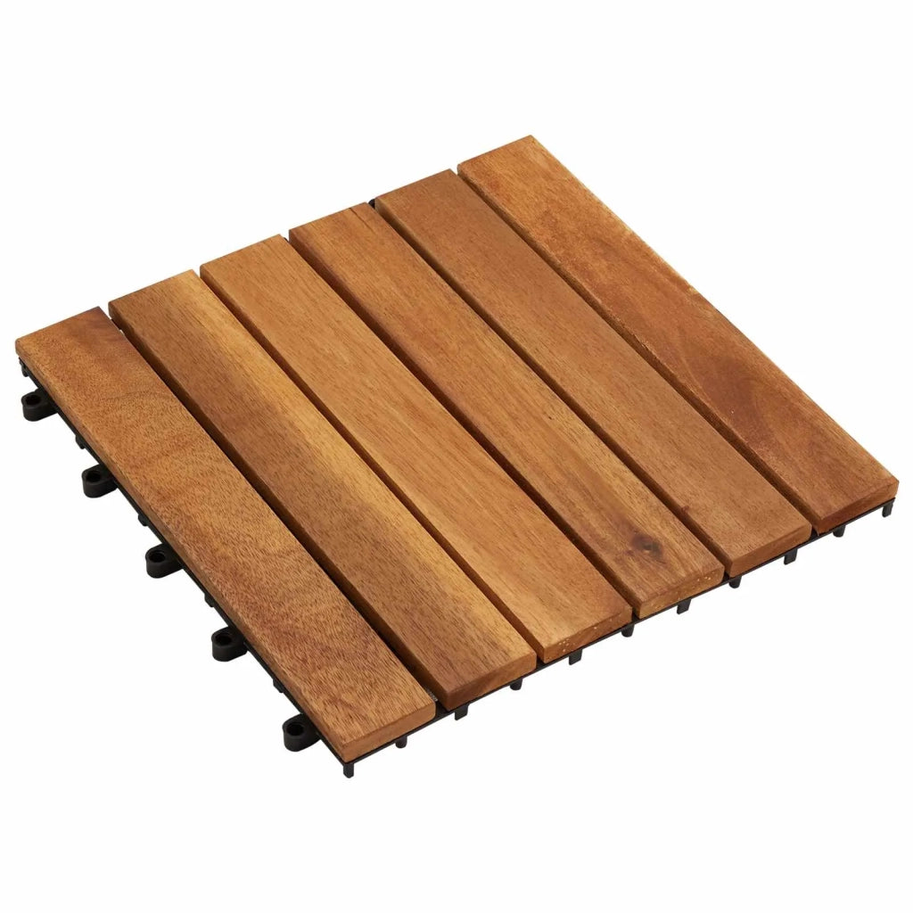 Piastrella per Decking 20 pz Marrone 30 x 30 cm CFW5908616