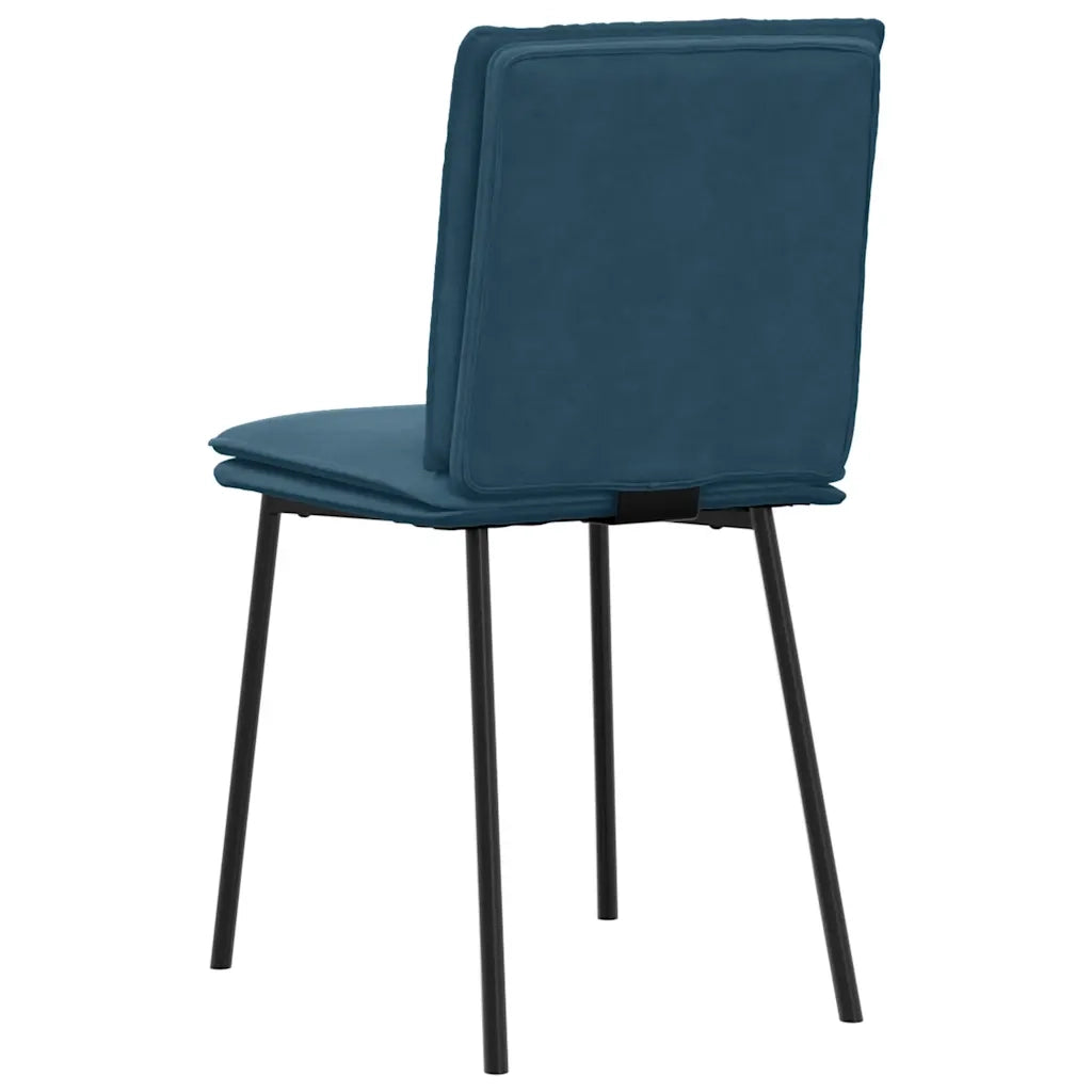 Sedie da Pranzo 4 pz Blu in Velluto 3315354