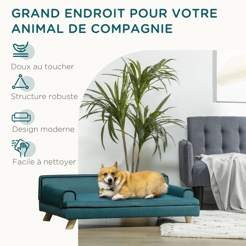 Cuscino per cani e gatti ¨C Minimal ¨C blu canard 100x62x32