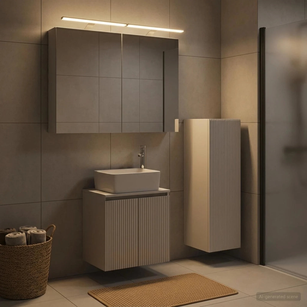 Set di mobili per il bagno 4 pz Bianco 3407431