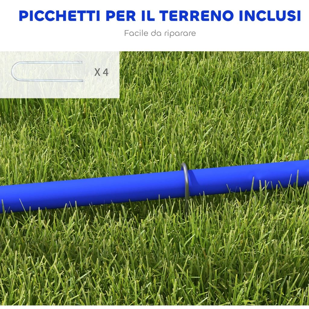 Set Agility Dog con 4 Archi Componibili e Borsa da Trasporto Blu e Giallo