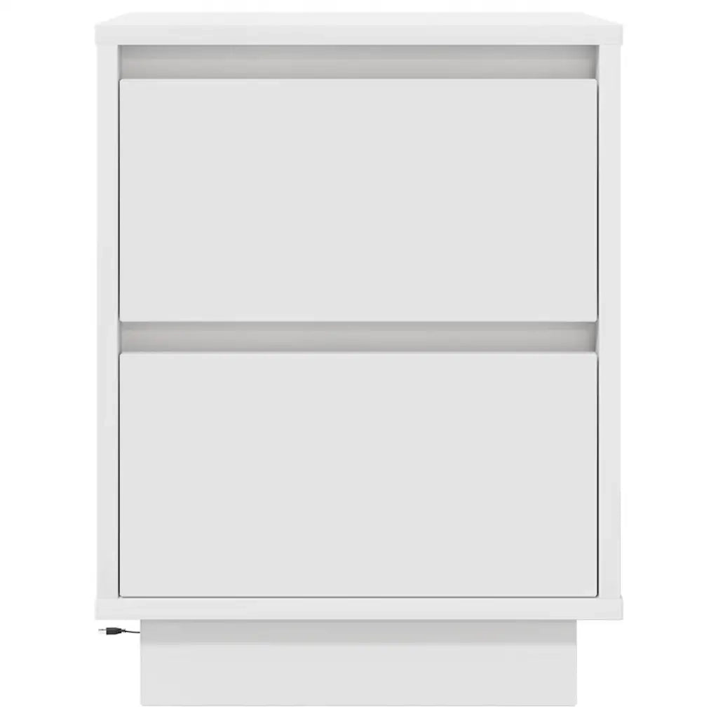 Comodino con Luci a LED Bianco 38x34x50 cm 861283