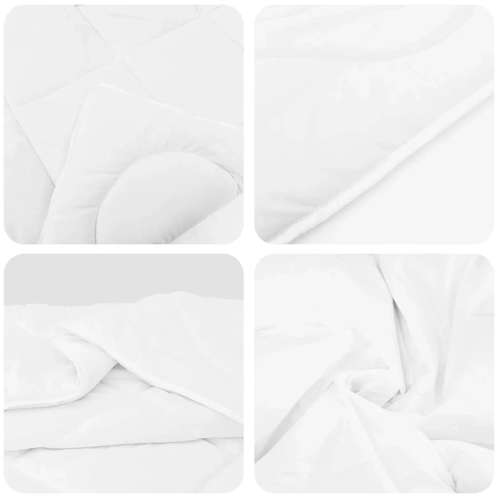 Piumone per tutte le stagioni 3 pcs Bianco Microfibra