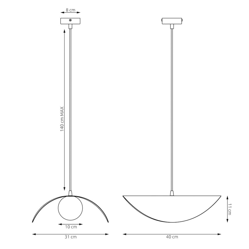 Lampada a sospensione RITUAL bianca metallo 1xG9 Emibig