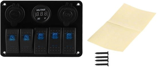 Pannello di Scelta a 5 Vie con Porte USB per Veicoli