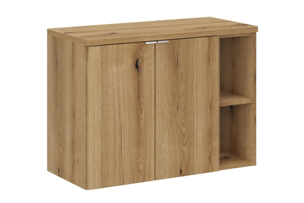 Set mobili bagno 80 cm con piano Nova Oak 80 x 1401 x 40 cm