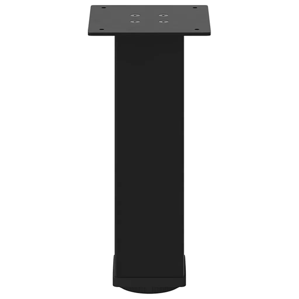 Gambe per Tavolino da Caff¨¨ 4 pz-Set di 4 Gamba per Tavolo Nere 42-44 cm Acciaio 447157
