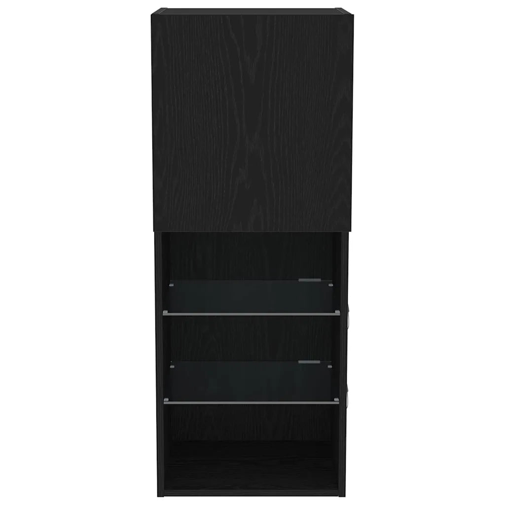 Set mobile TV-Credenza per TV Rovere Nero 40,5 x 30 x 102 cm Legno multistrato