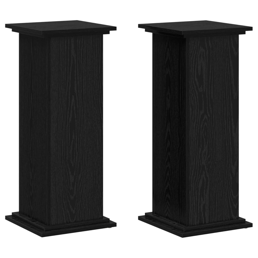 Supporto per piante | Sostegno per piante Rovere Nero 33 x 33 x 80 cm
