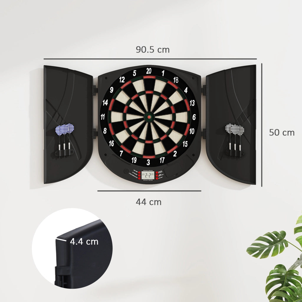 Bersaglio Freccette Elettronico per 8 Giocatori con 6 Freccette, Schermo LCD, 2 Porte e 26 Modalit¨¤ di Gioco