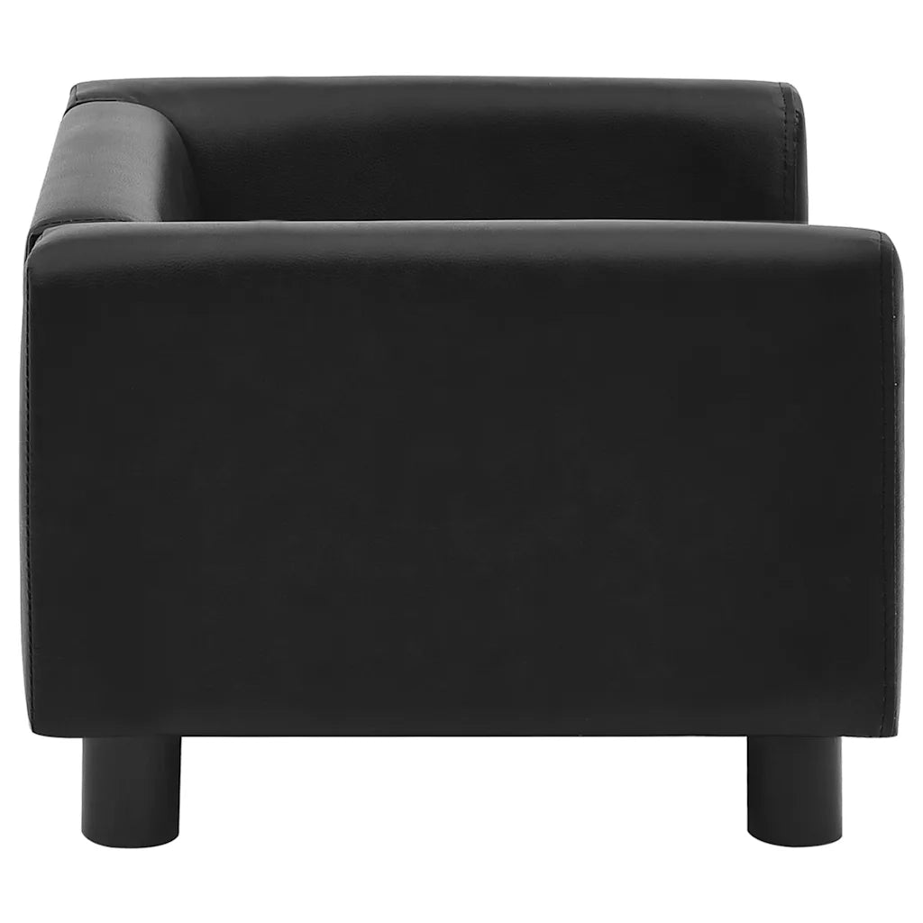 Divano per Cani Nero 60x43x30 cm in Peluche e Similpelle 170960
