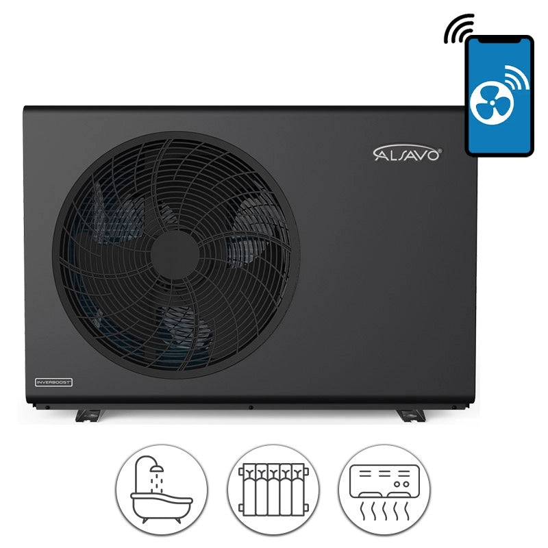 Pompa di calore aria acqua full inverter ALSAVO i10 da 10.5 kW, riscaldamento casa fino a 145 m²