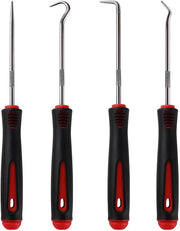 Set di attrezzi a pick e hook per auto-oliere e O-ringen 4 pezzi, lunghezza 16,5 cm, precisione per rimuovere serpentine e guarnizioni, per gomma