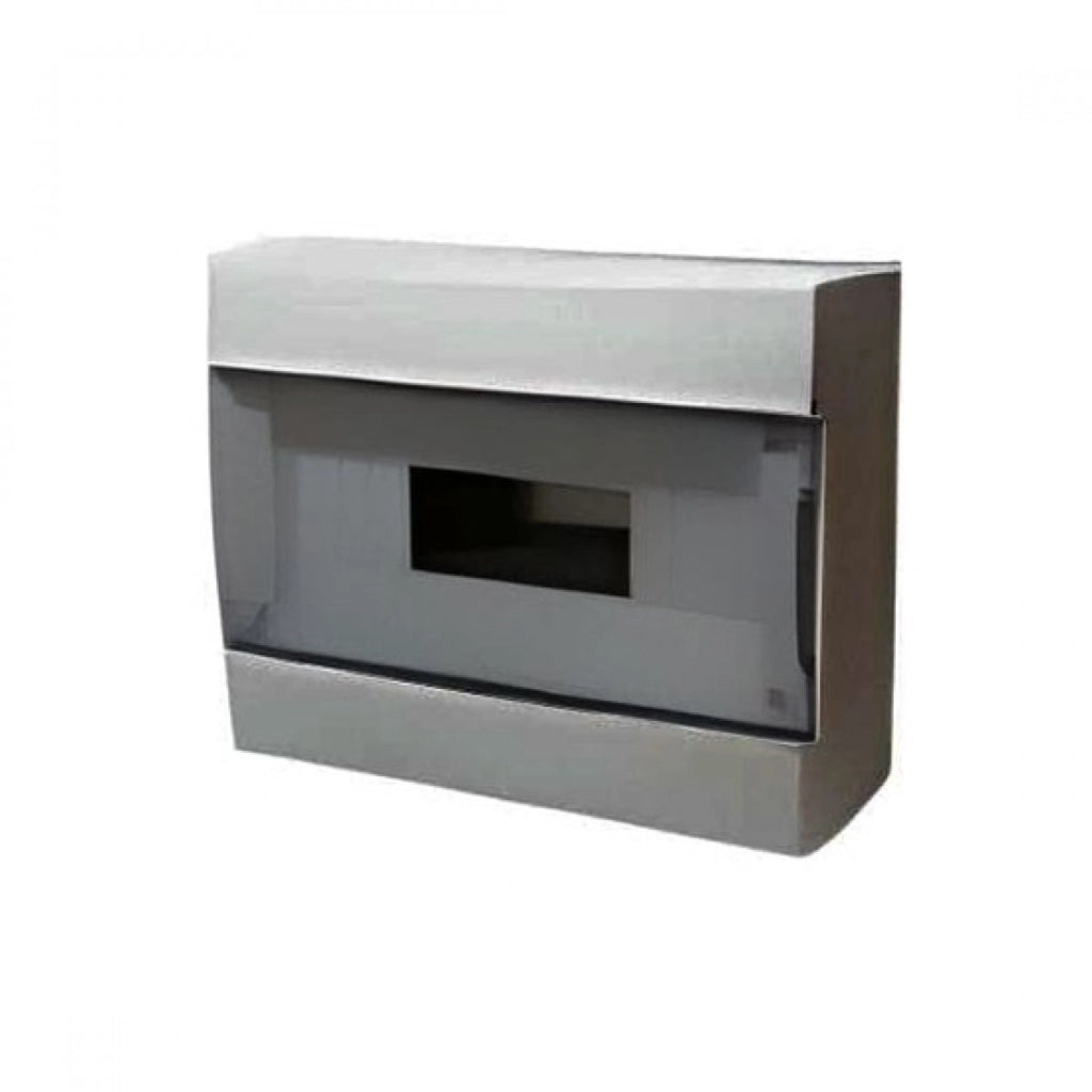 FAEG Centralino da parete 12 moduli grigio RAL 7035 con portello trasparente fumè 280x220x106mm IP40 FG14412
