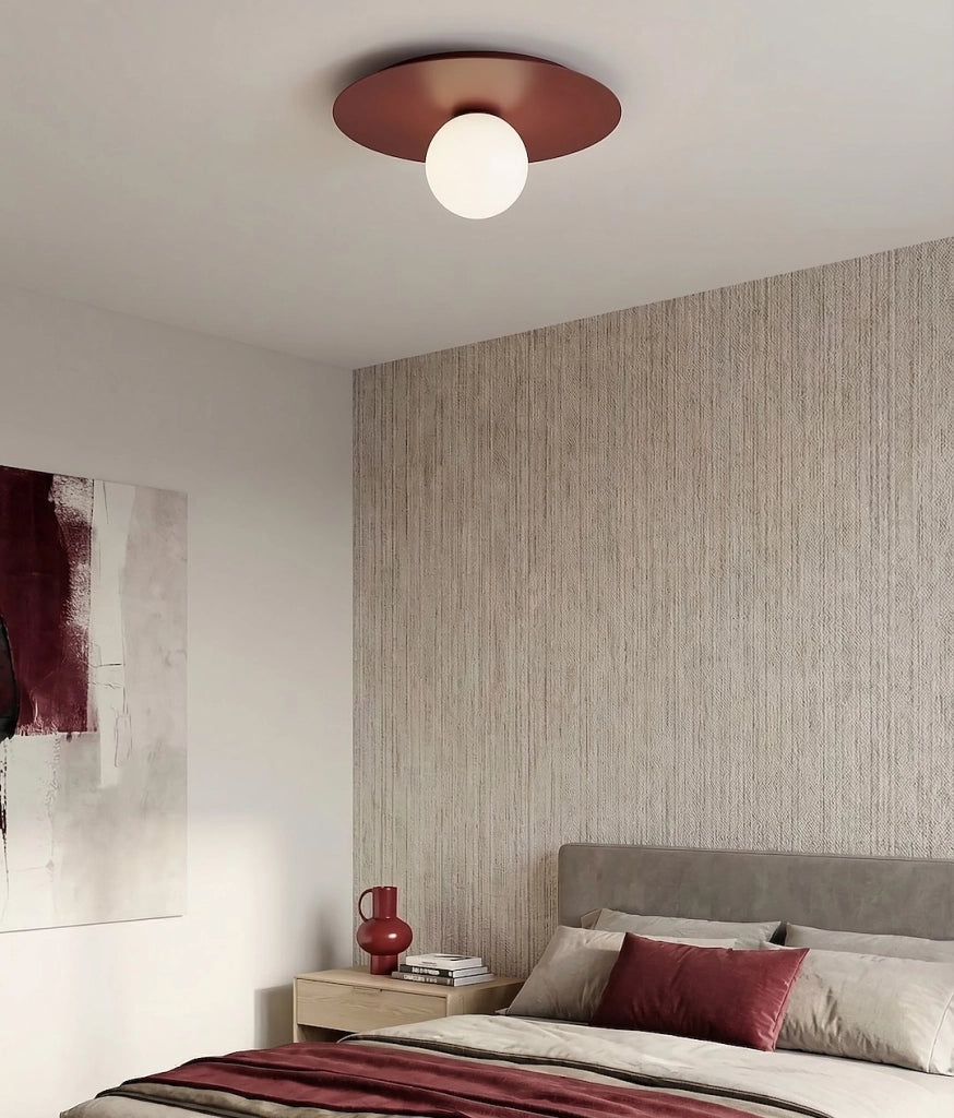 Lampada da soffitto SOLAR Emibig 1xE14 vetro bordeaux-bianco