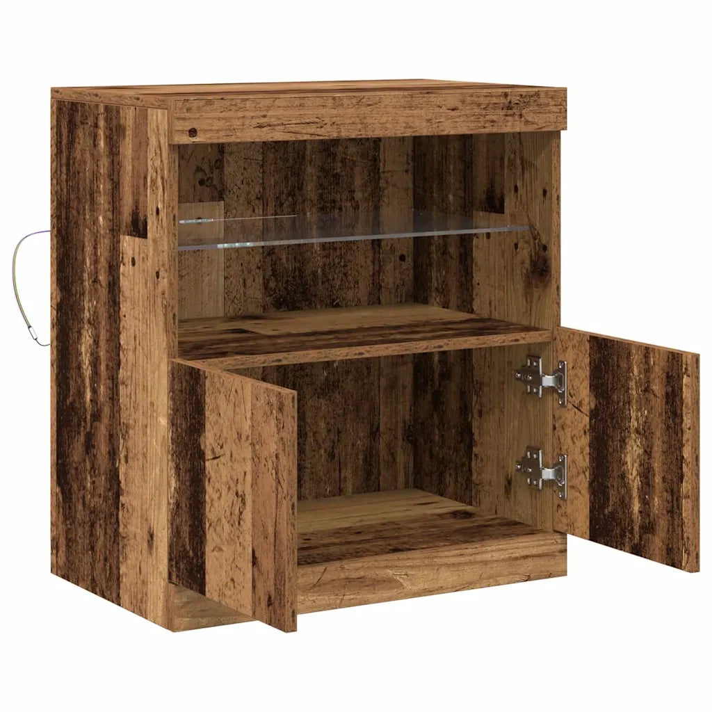 Madia LED Marrone 60,5 x 37 x 67 cm Legno multistrato 863027