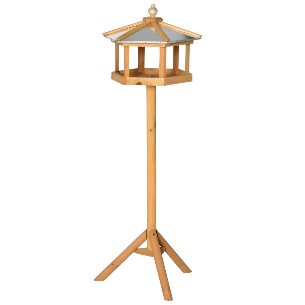 Mangiatoia per Uccelli con Piedistallo ¨C Minimal ¨C Legno 113 cm