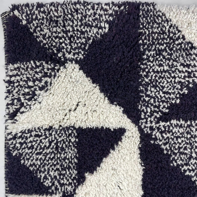 TAPPETO GEOMETRIC 55X100CM DARK DENIM IN COTONE