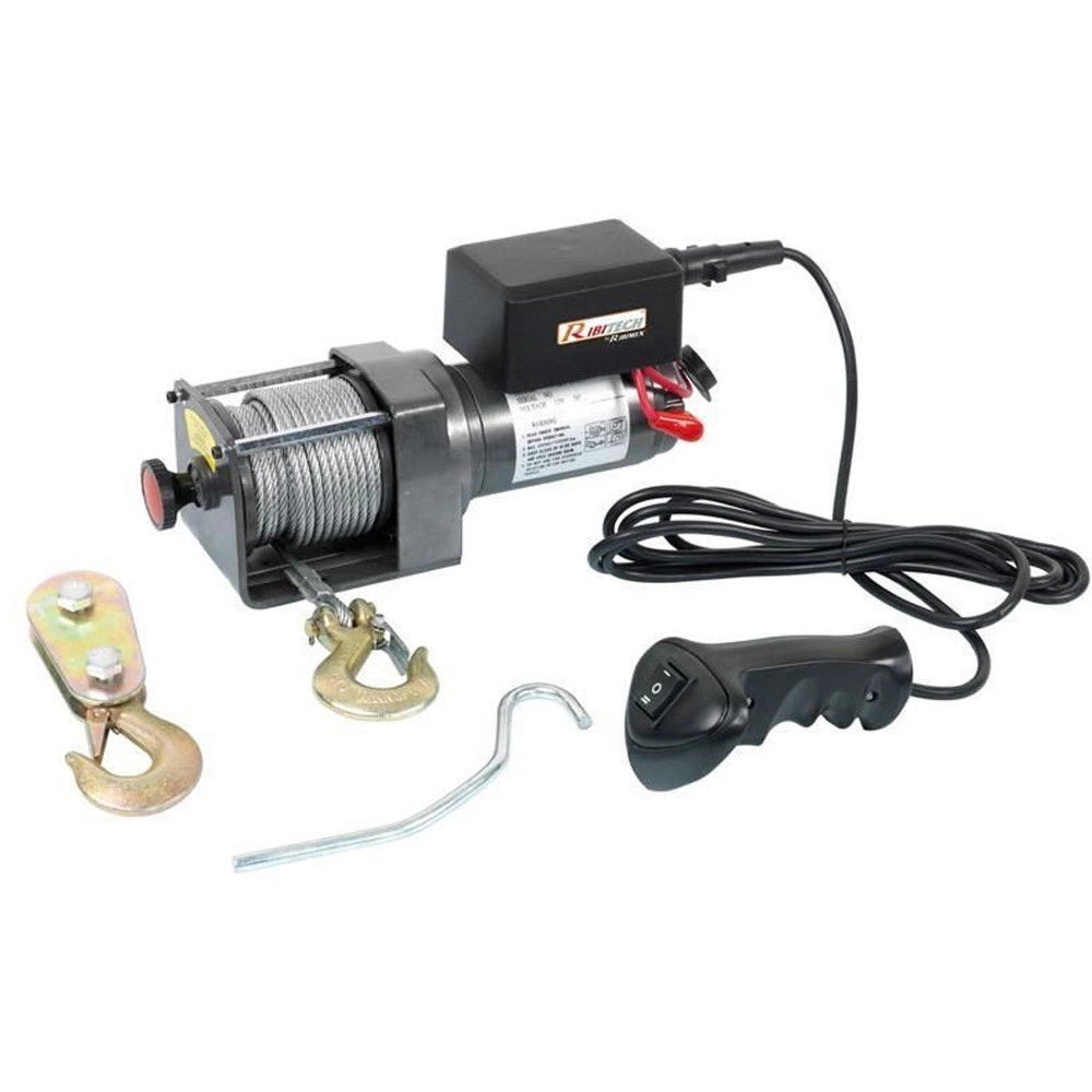 Trade Shop - Verricello Argano Paranco 12v Cavo Acciaio Telecomando Max 1134kg Mod.pe12v-2500 -