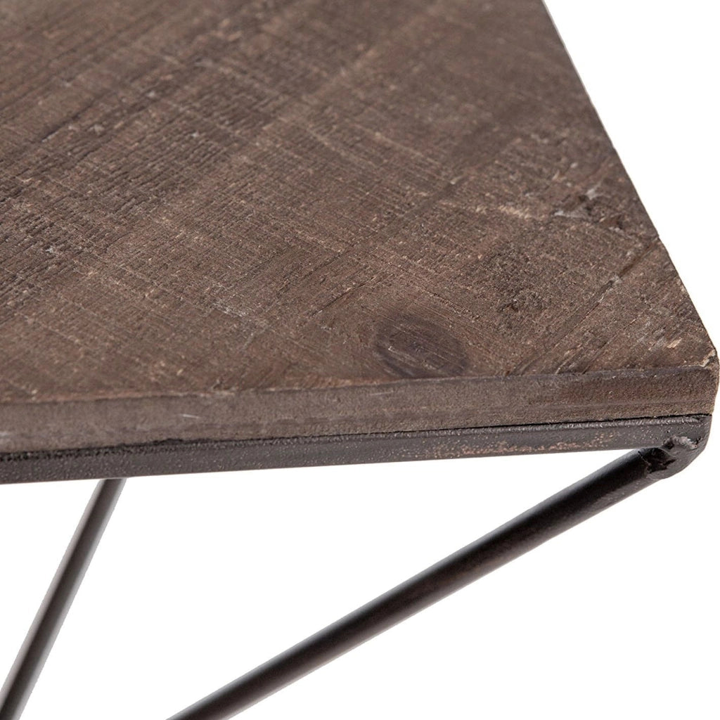Cassola, Mensola 2 Ripiani, 33x13x30h cm Marrone Noce