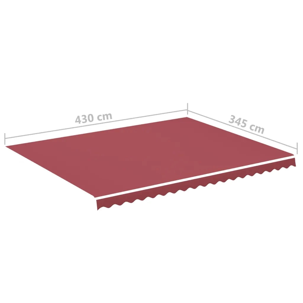 Tessuto di Ricambio per Tenda da Sole-Ricambio telo per tenda da sole Rosso Borgogna 4,5x3,5 m