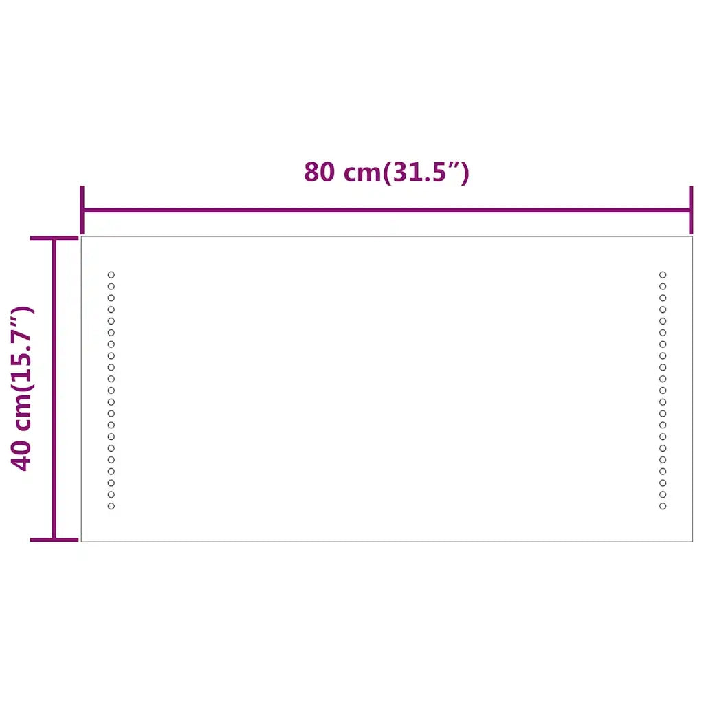 Specchio da Bagno con Luci LED 80x40 cm 151728