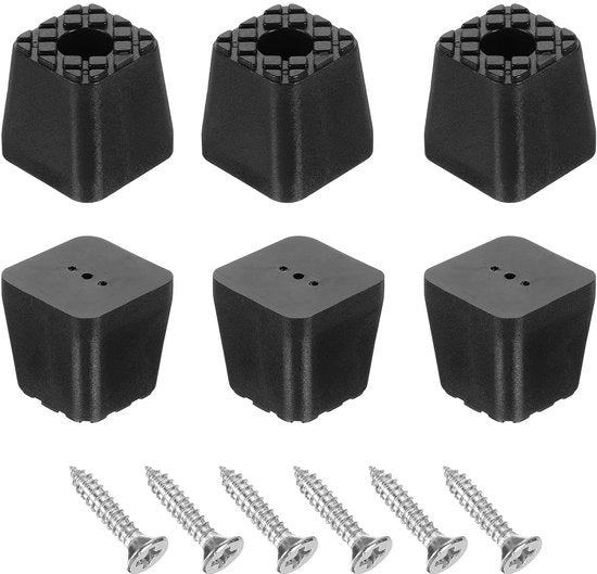 Piedini antiscivolo per mobili 6 pezzi - Protezione antiscivolo per pavimenti - Pads in gomma - Anti graffio - Per uso interno/esterno - 1,18x1,18 pollici - Piedini per mobili