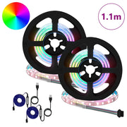 Striscia LED 2 pz Nero e trasparente 550 mm Rame e plastica CFW4795942