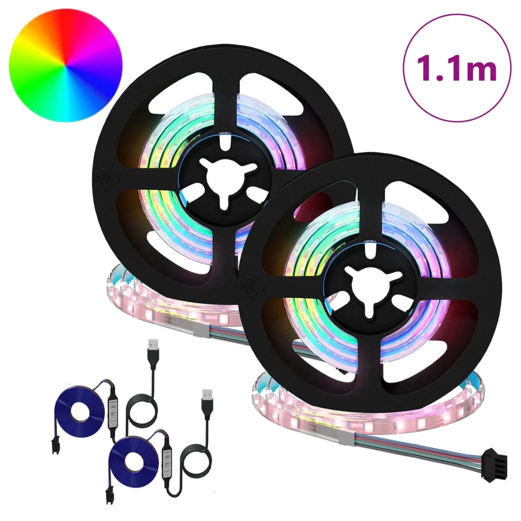Striscia LED 2 pz Nero e trasparente 550 mm Rame e plastica CFW4795942