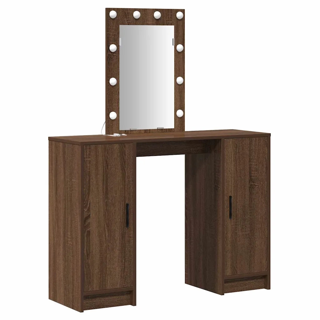 Tavolo da Trucco Marrone 102 x 33 x 135 cm Legno multistrato 865187