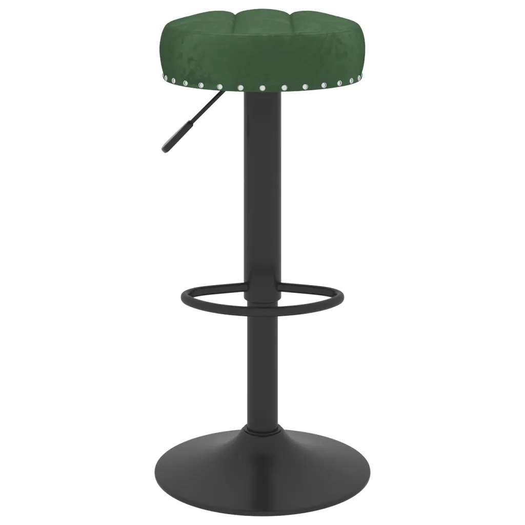 Sgabelli da Bar 2 pz Verde Scuro in Velluto 332998