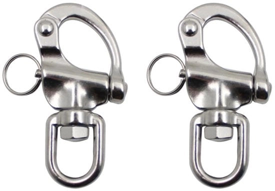 Snap Slitizzanti 2 Pezzi - Acciaio Inox - Anticorrosione - Rilascio Rapido - Cinghia Rotante - Per Attività All'Aperto - Grapple