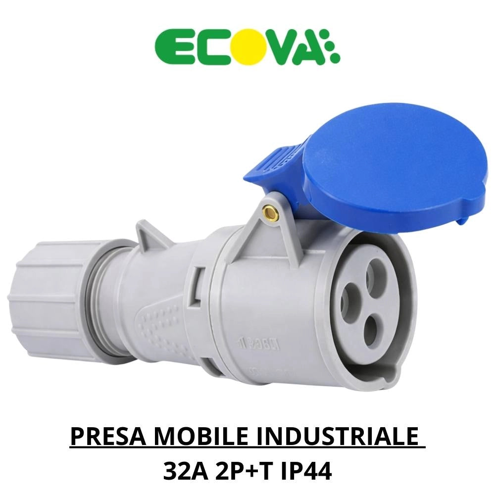 Presa industriale ecova 30528 32a 230v 2p+t ip44
