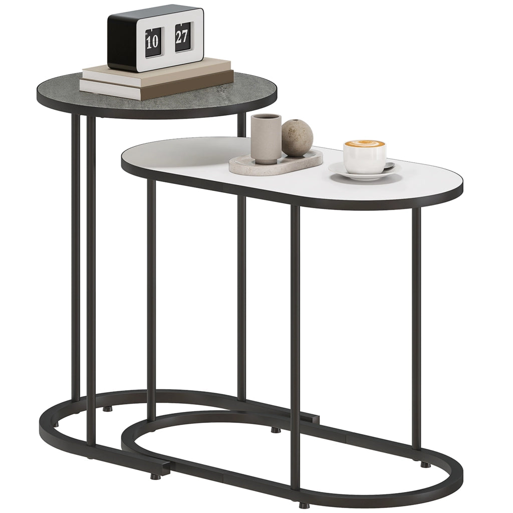 Tavolino da salotto ¨C Minimal ¨C grigio e bianco