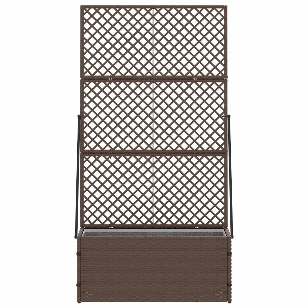 Fioriera a traliccio da giardino Marrone 70 x 30 x 135 cm 366619