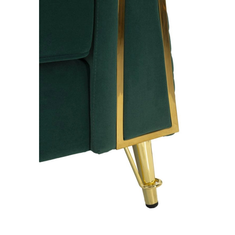 Poltrona Emy Verde Con Cuscino cm 104x83x76
