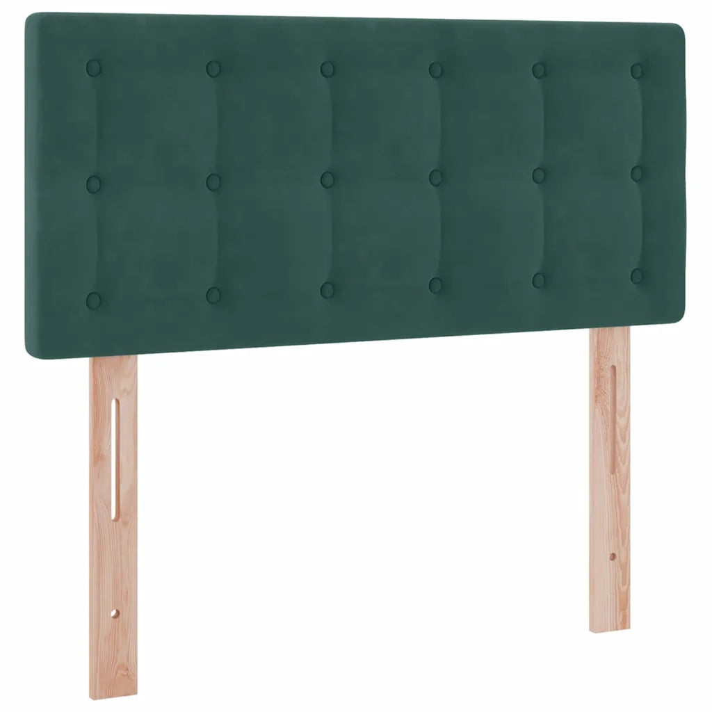 Letto con contenitore e LED Verde Scuro 90 x 200 cm Velluto 3371490