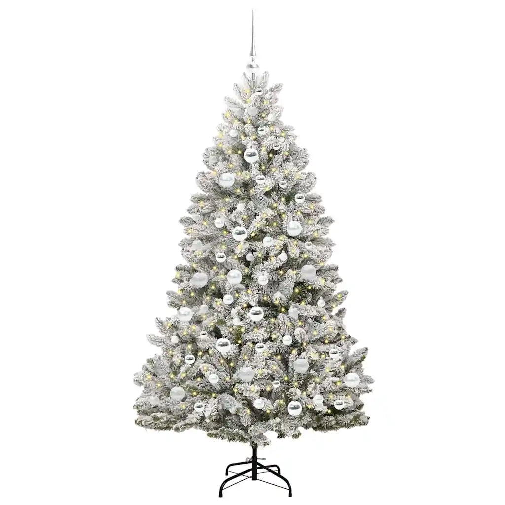 Albero di Natale artificiale con 300 LED Verde e Bianco 180 cm 3395753