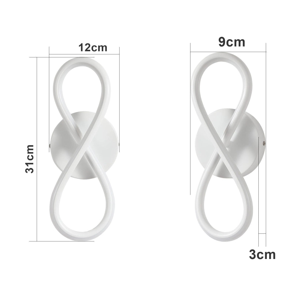 ZMH Moderna lampada da parete a LED da 7W con 8 forme per interni per scale e camera da letto
