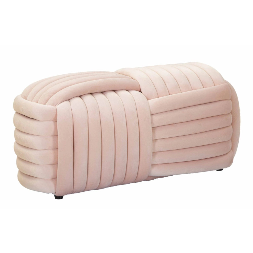 Panca Gomitolo 2, Rosa, Cotone, 90x45x45 cm