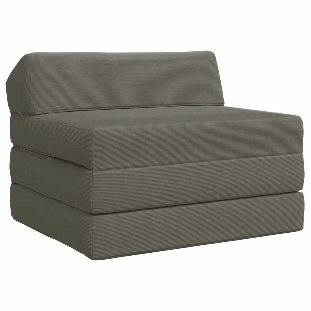 Divano Letto Pieghevole Grigio Chiaro 200 x 70 x 10 cm 900029
