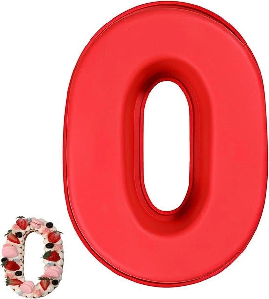 Cifre in Silicone per Cake, Numero 0, Stampi Non Adesivi per Torta, Ideali per Feste e Decorazioni DIY