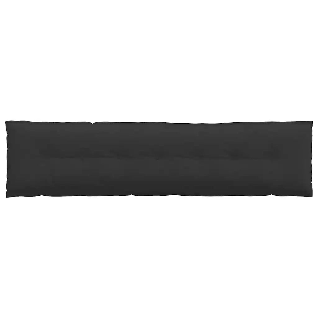 Cuscino per Schiena Nero 200 x 50 cm Tessuto in Microfibra 42014991