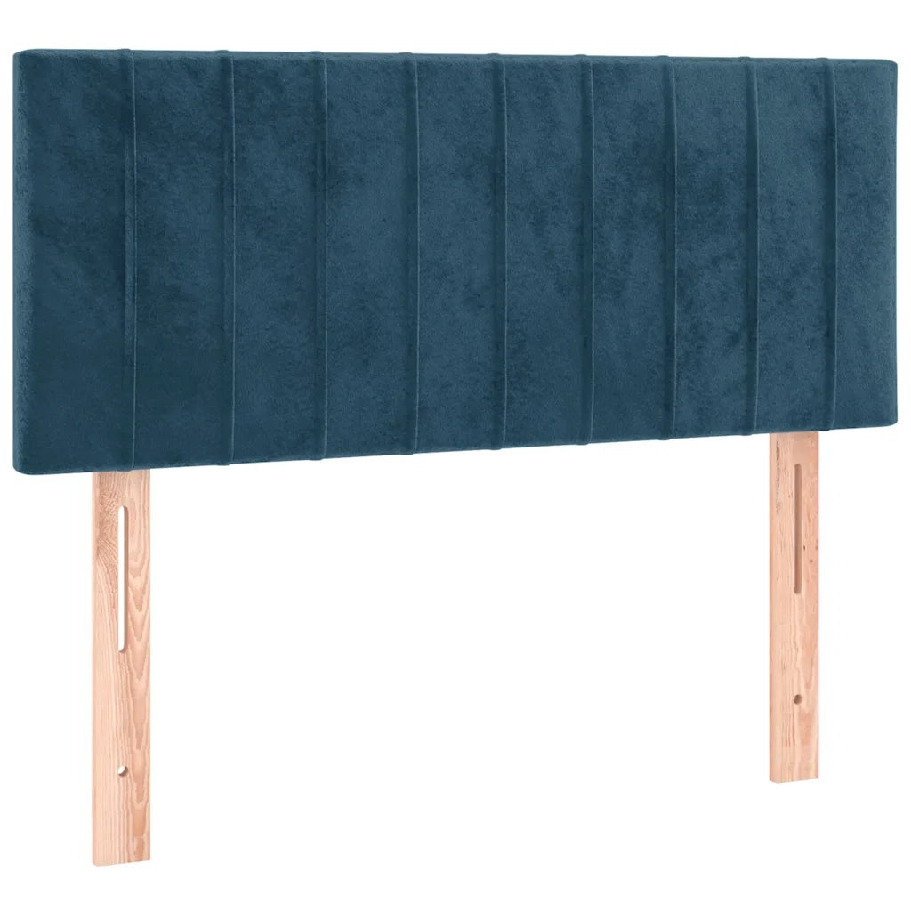 Giroletto a Molle con Materasso Blu Scuro 80x200 cm in Velluto