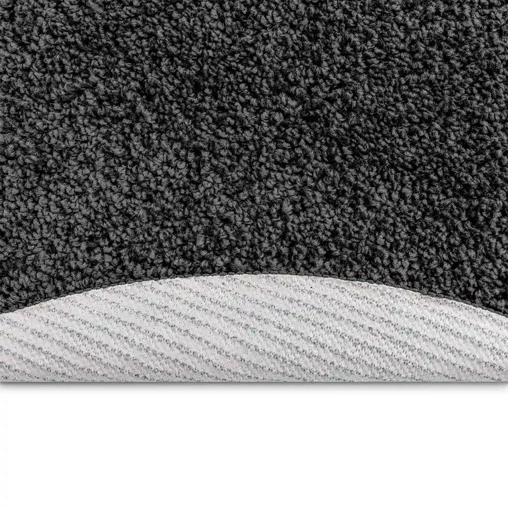 Tappeto Shaggy Antiscivolo Grigio scuro 120 x 120 cm PP 4019774
