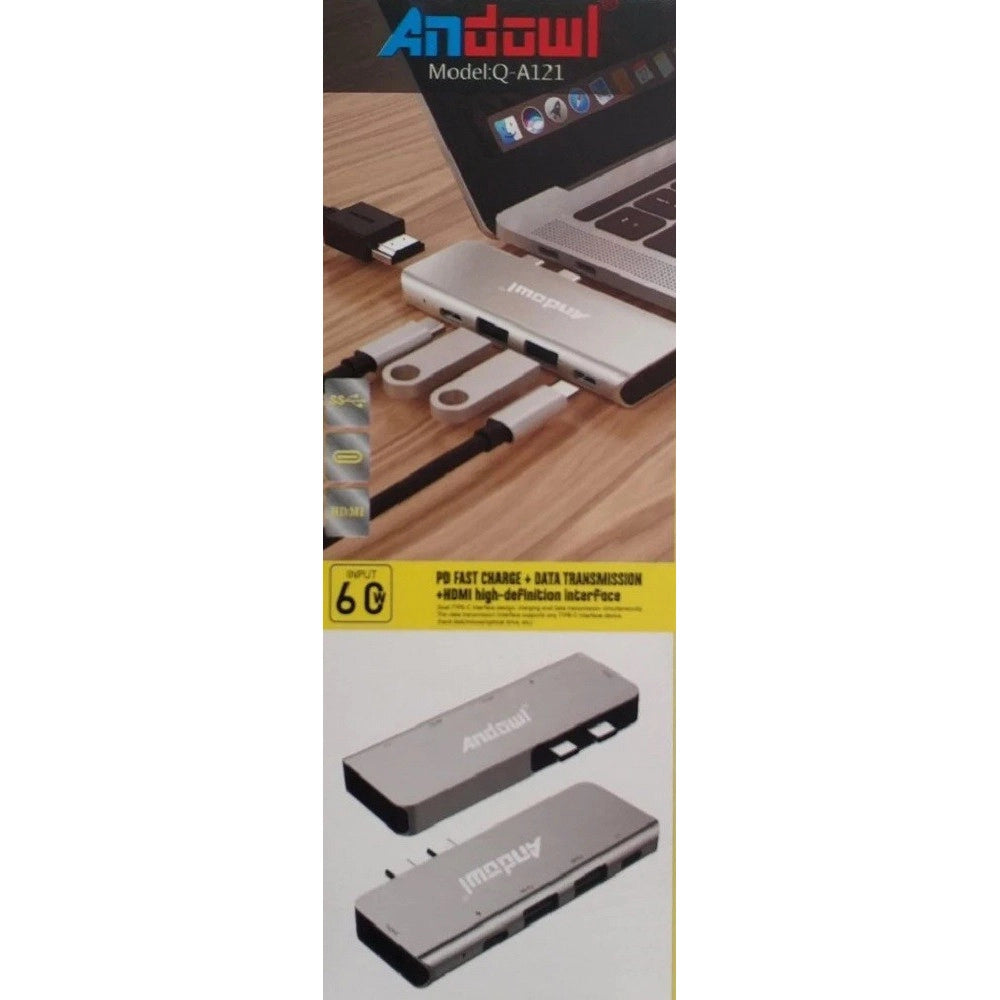 Trade Shop - Adattatore Convertitore Hub Multifunzione Per Computer Di Tipo C Hdmi Usb Q-a121 -